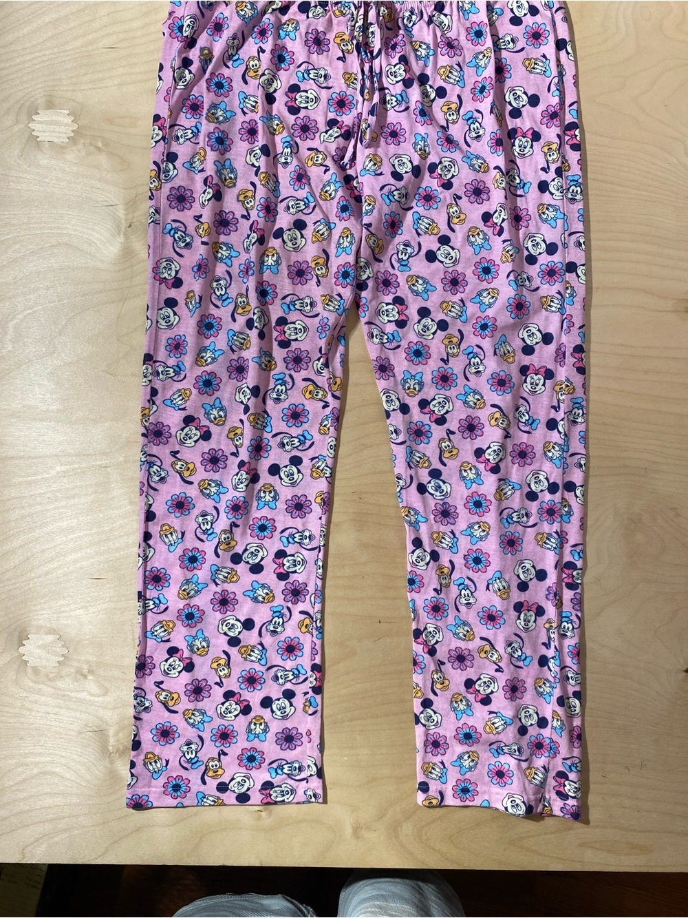 Disney Pink Character Floral Pajama Bottoms Large (RI) - Picture 2 of 8